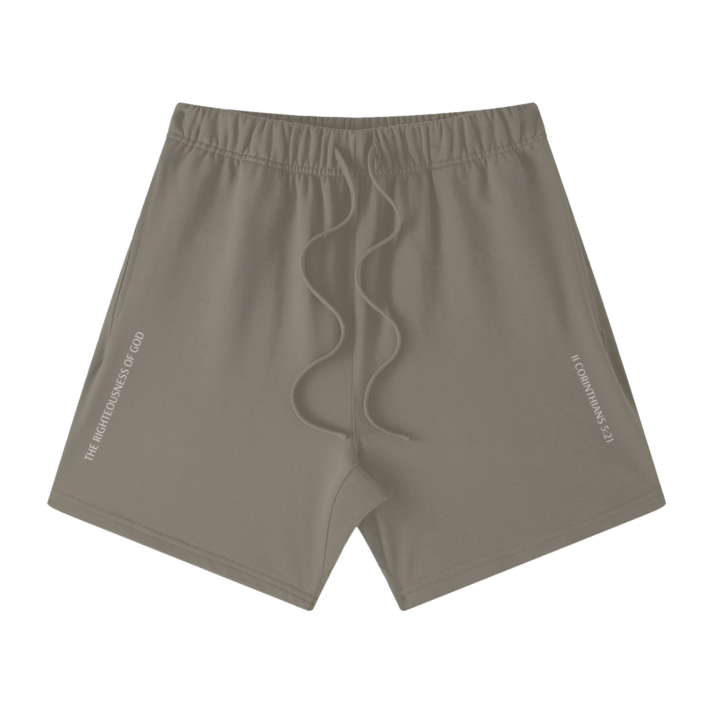 The Righteousness of God - Streetwear Unisex Heavyweight Earth Tone Loose Fit FOG 100% Cotton Shorts