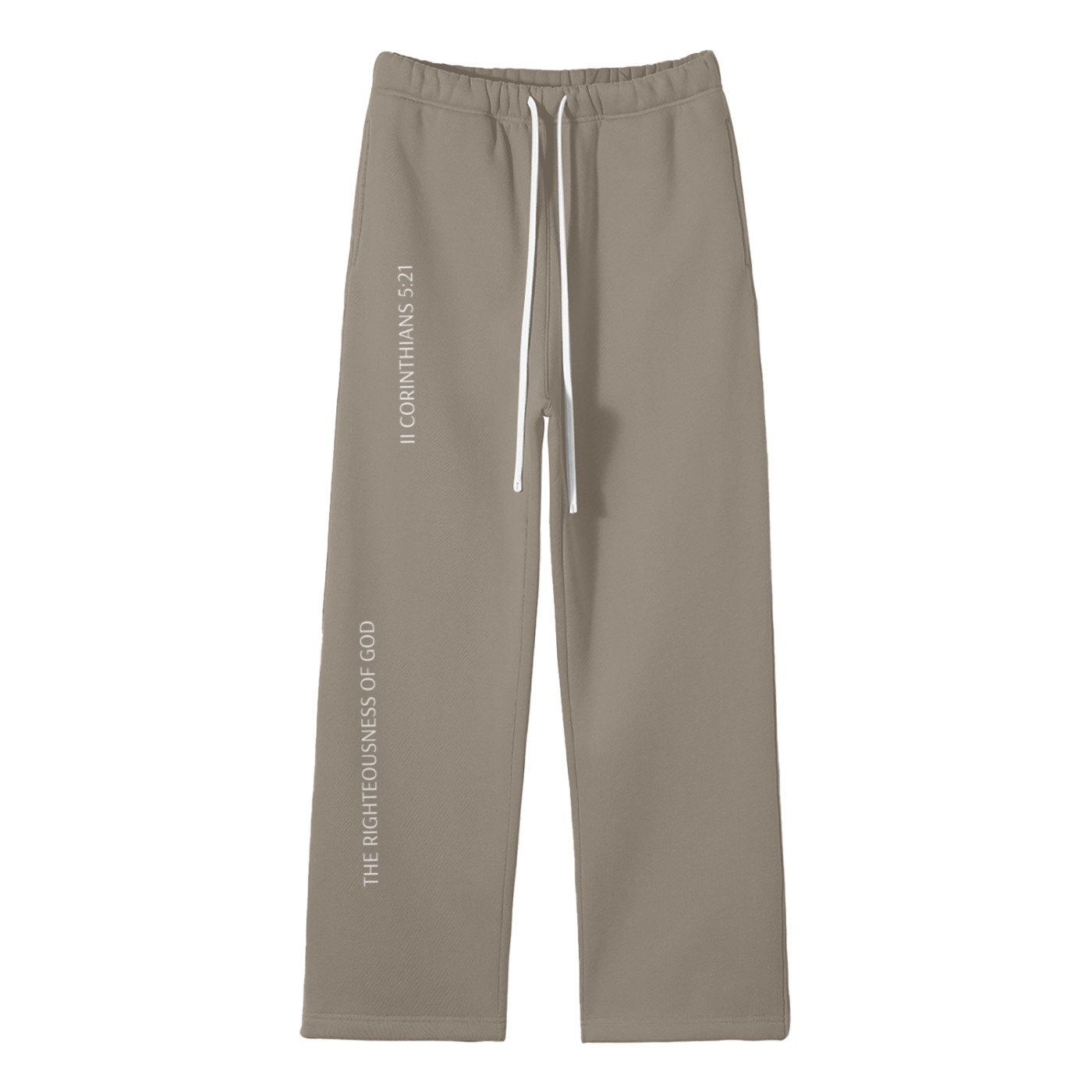 The Righteousness of God - Streetwear Unisex Solid Color Fleece Straight Leg Pants