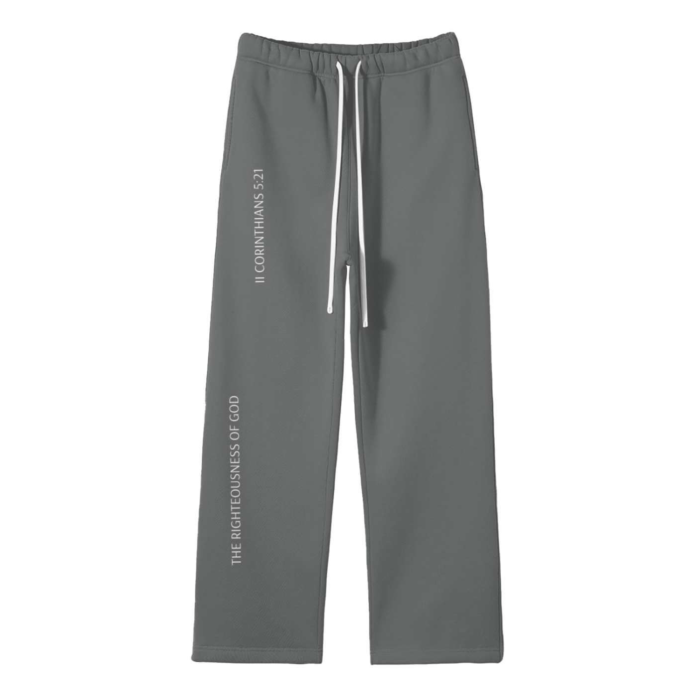 The Righteousness of God - Streetwear Unisex Solid Color Fleece Straight Leg Pants