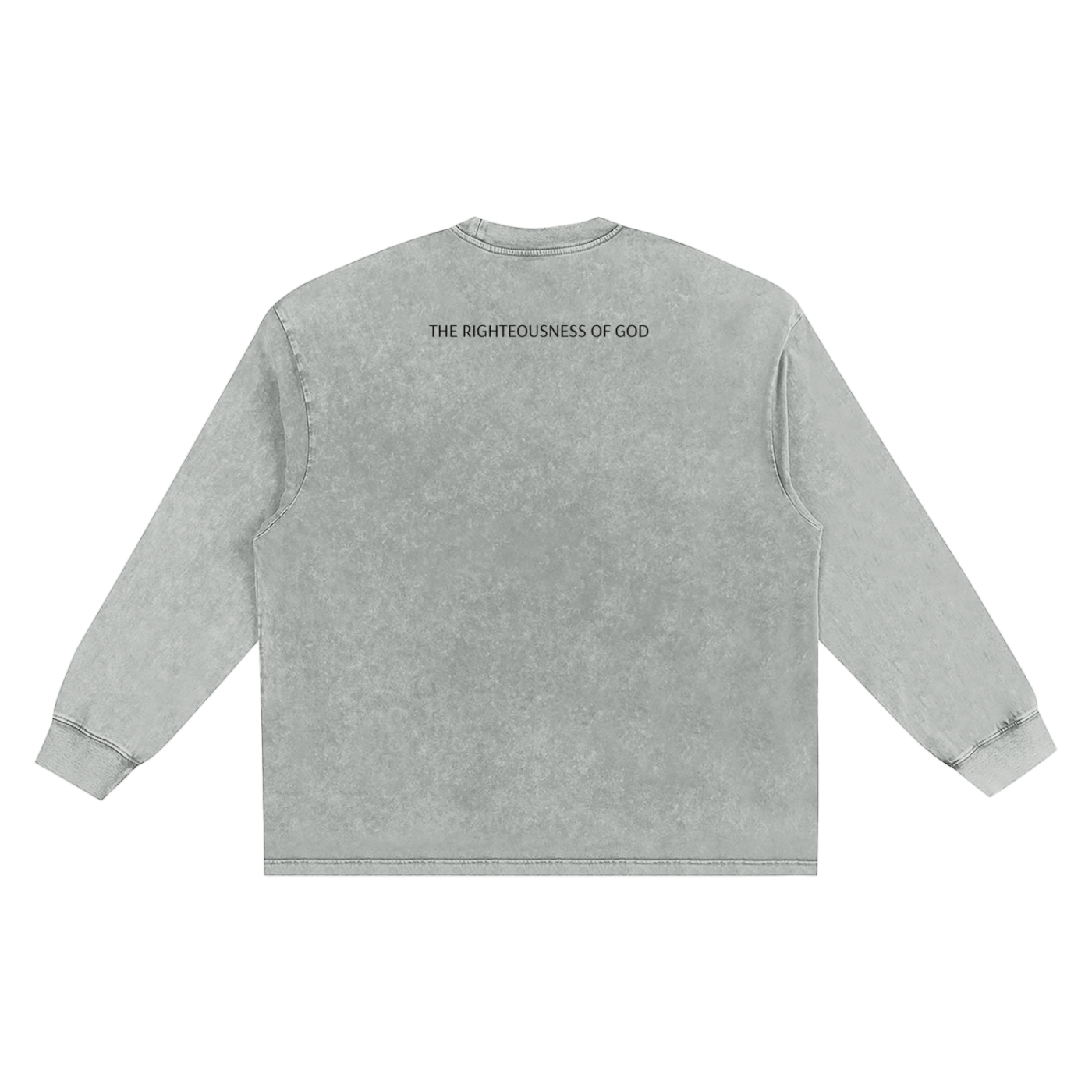 Only By The Blood - Snow Washed Oversize Long Sleeve T-shirt