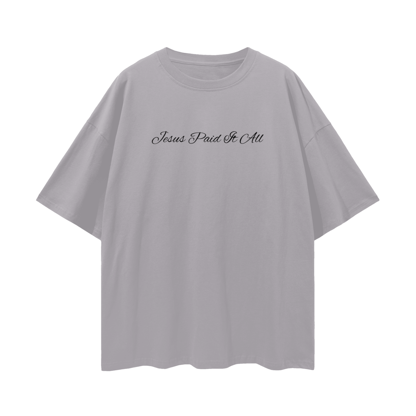 Jesus Paid It All - Oversize Deep Drop Shoulder Tee - 190 GSM