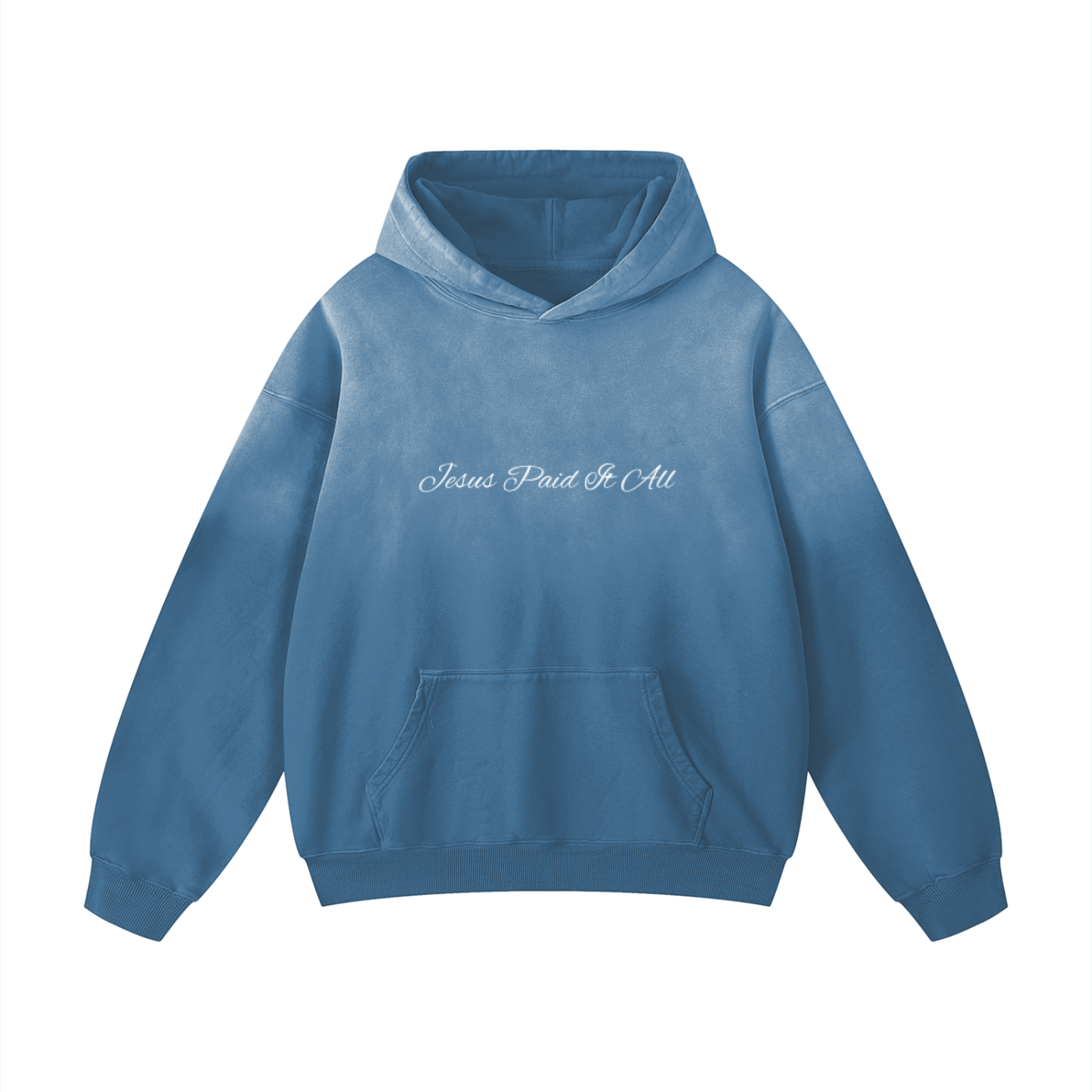 Jesus Paid It All - Heavyweight Sunfade Oversized Hoodie