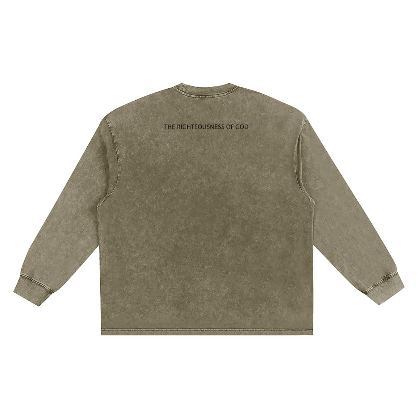 Only By The Blood - Snow Washed Oversize Long Sleeve T-shirt