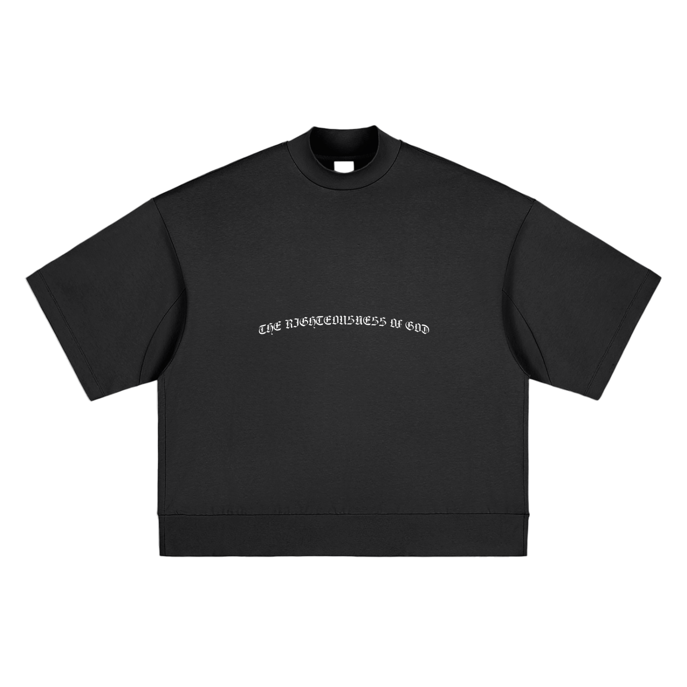The Righteousness of God - Heavyweight Oversized Mock Neck T-shirt