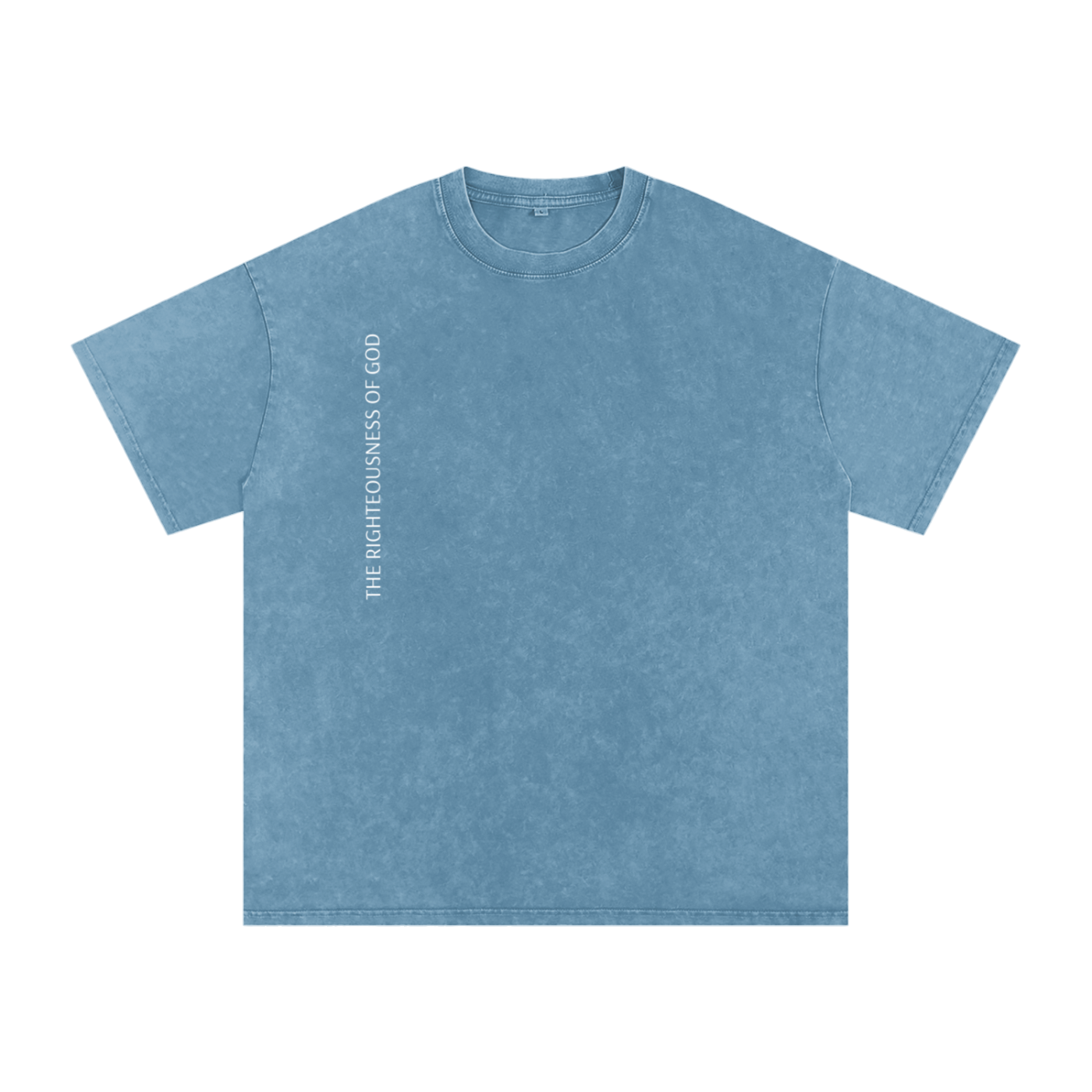 Only By The Blood (On Back) - Acid Wash Oversize T-Shirt - 250 GSM