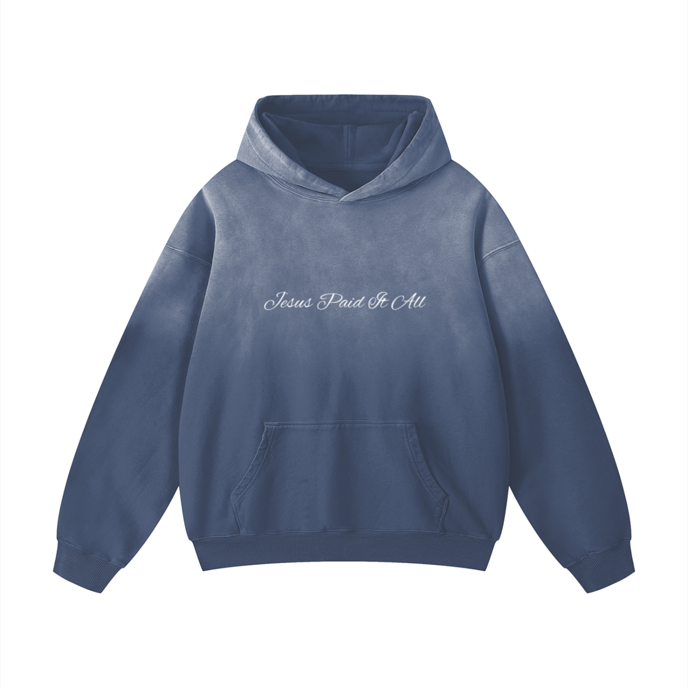Jesus Paid It All - Heavyweight Sunfade Oversized Hoodie