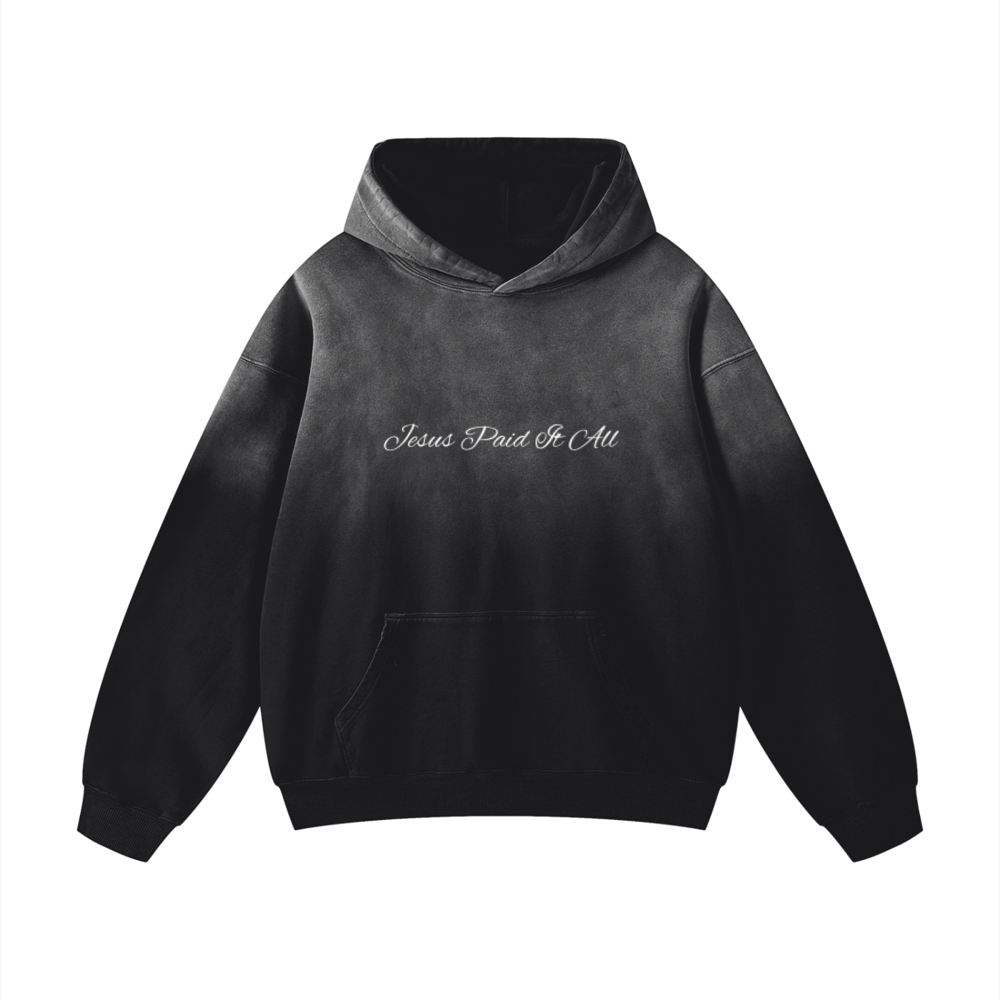 Jesus Paid It All - Heavyweight Sunfade Oversized Hoodie