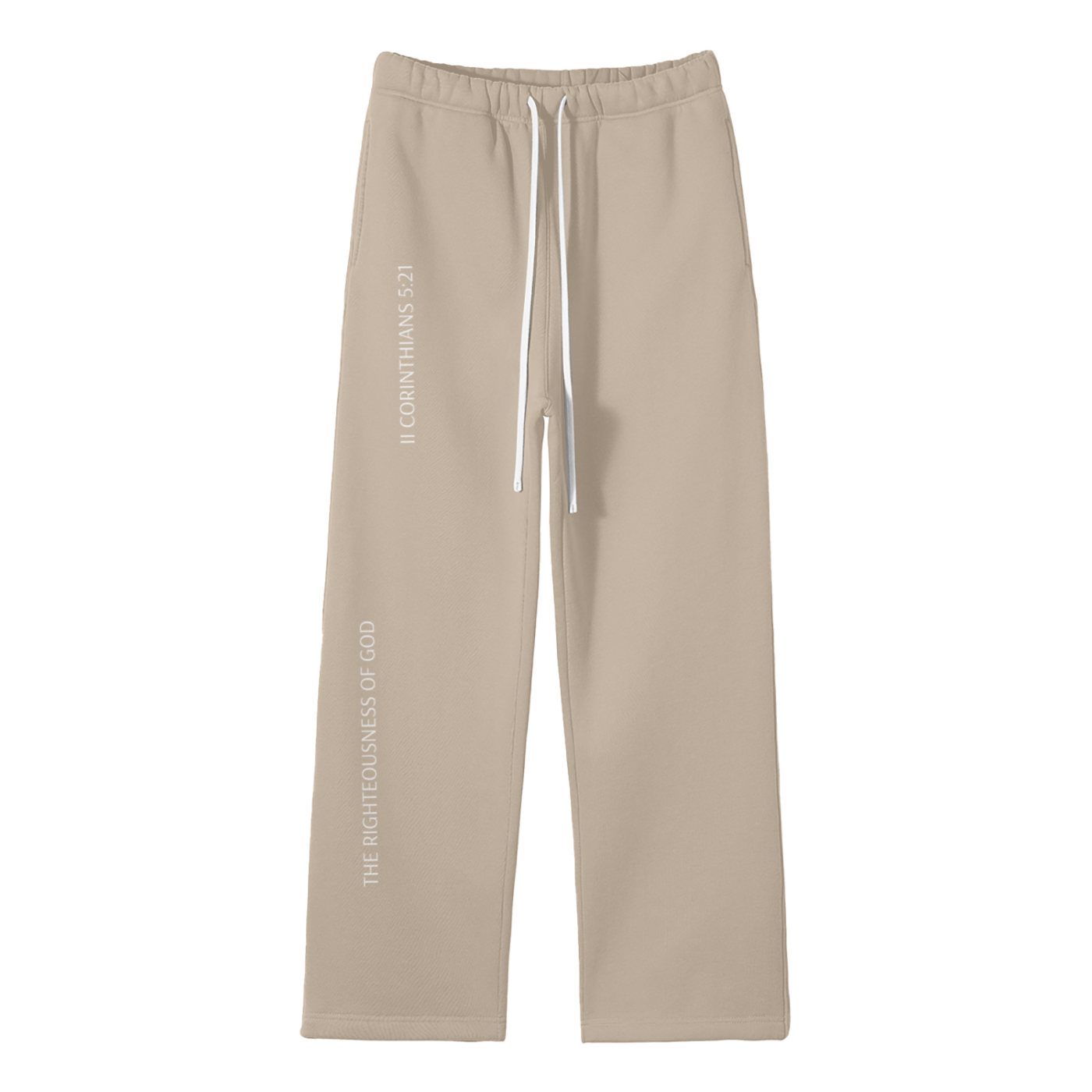 The Righteousness of God - Streetwear Unisex Solid Color Fleece Straight Leg Pants