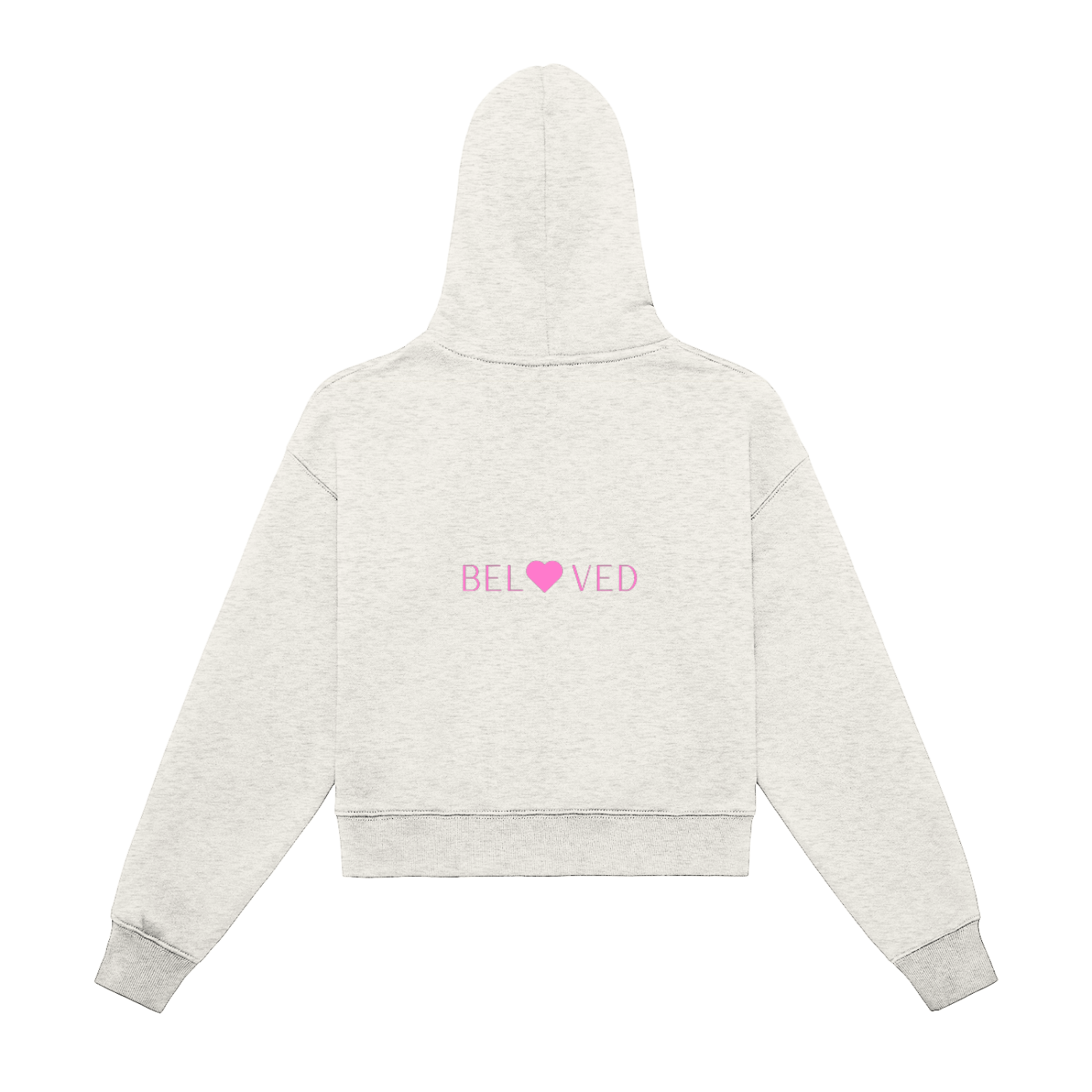 Beloved - Fleeced Zip-Up Cropped Hoodie