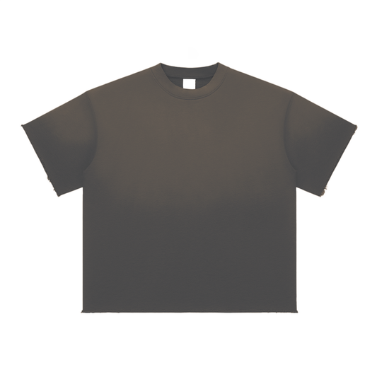 Only By the Blood (Back) - Sun Fade Raw Edge T-Shirt