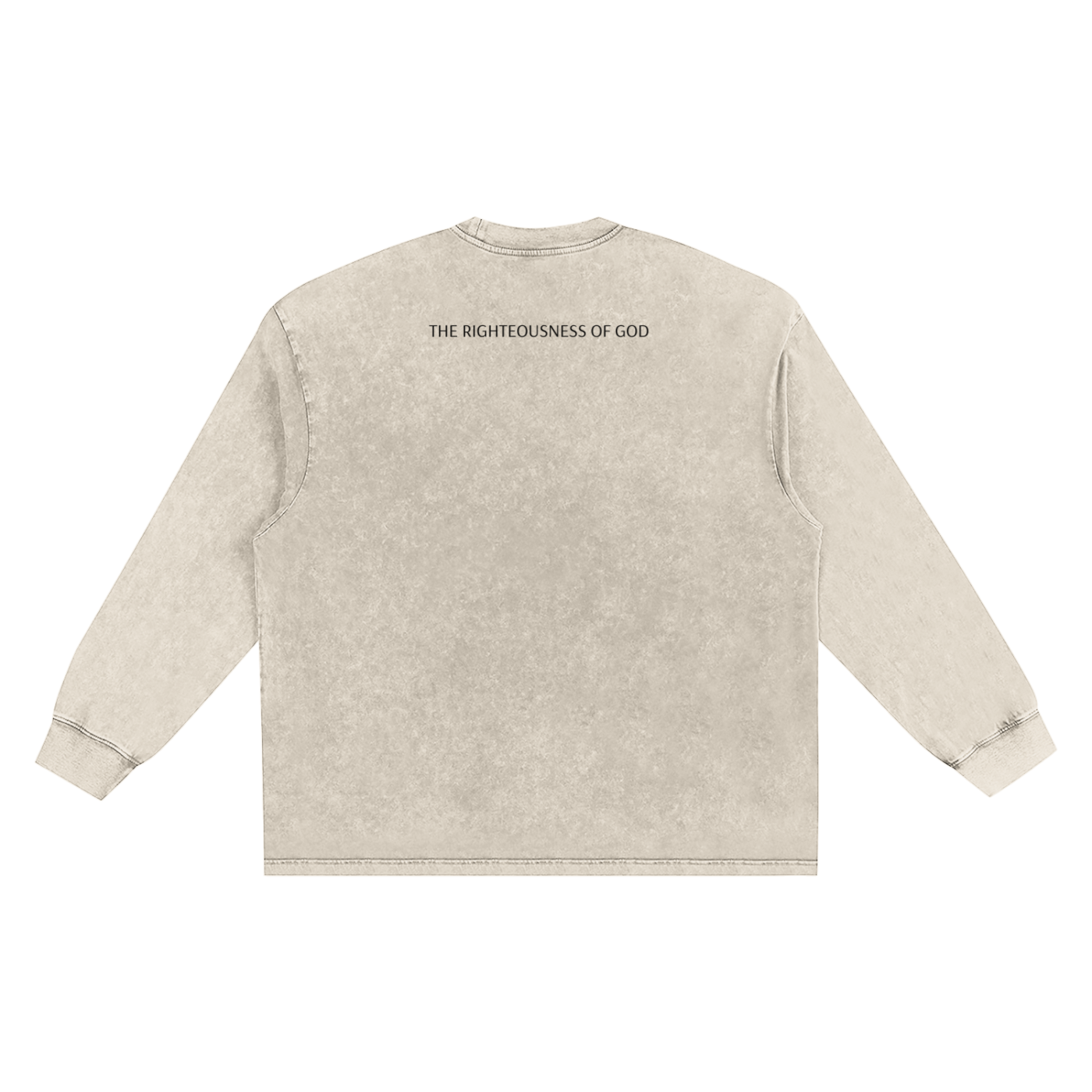 Only By The Blood - Snow Washed Oversize Long Sleeve T-shirt