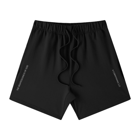 The Righteousness of God - Streetwear Unisex Heavyweight Earth Tone Loose Fit FOG 100% Cotton Shorts