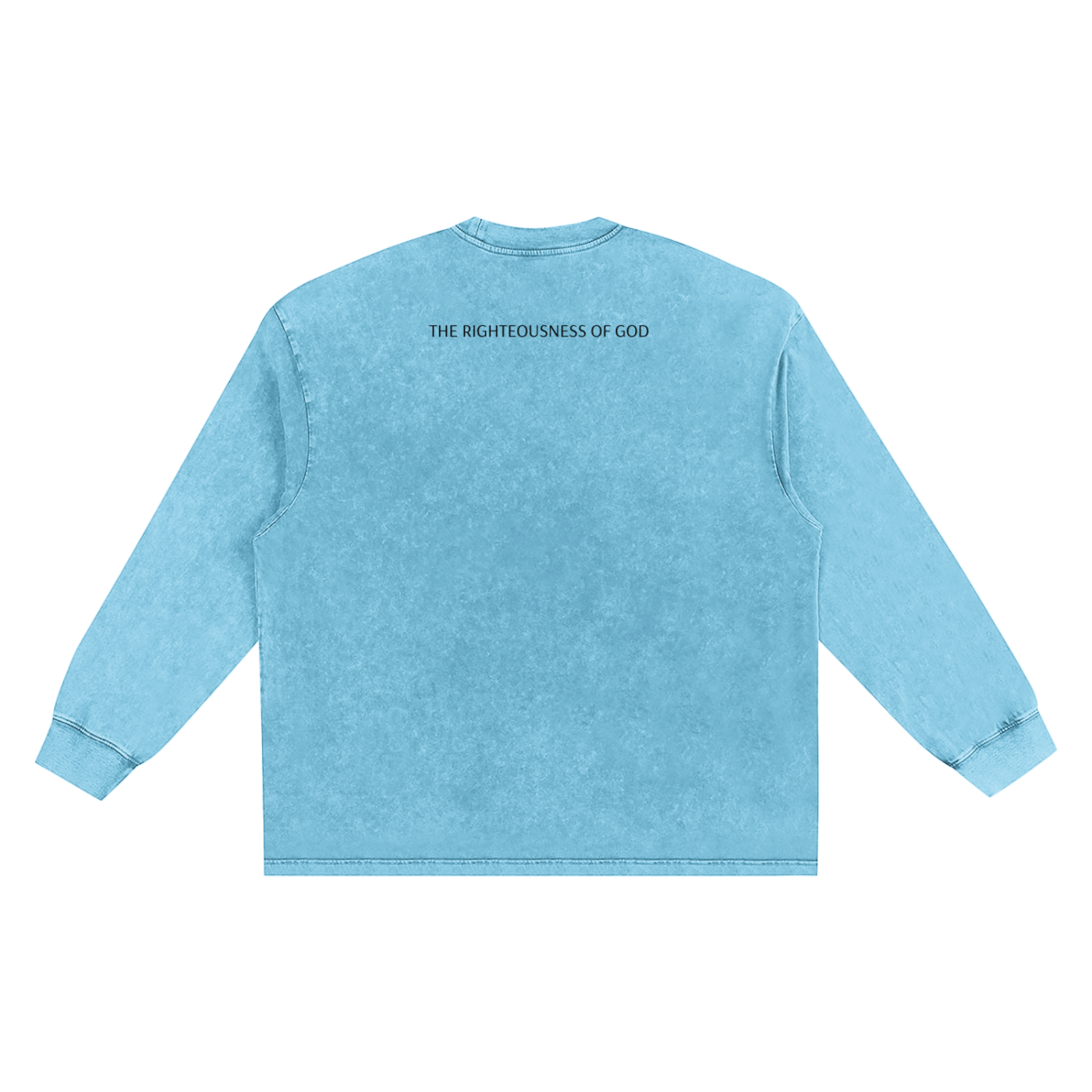 Only By The Blood - Snow Washed Oversize Long Sleeve T-shirt