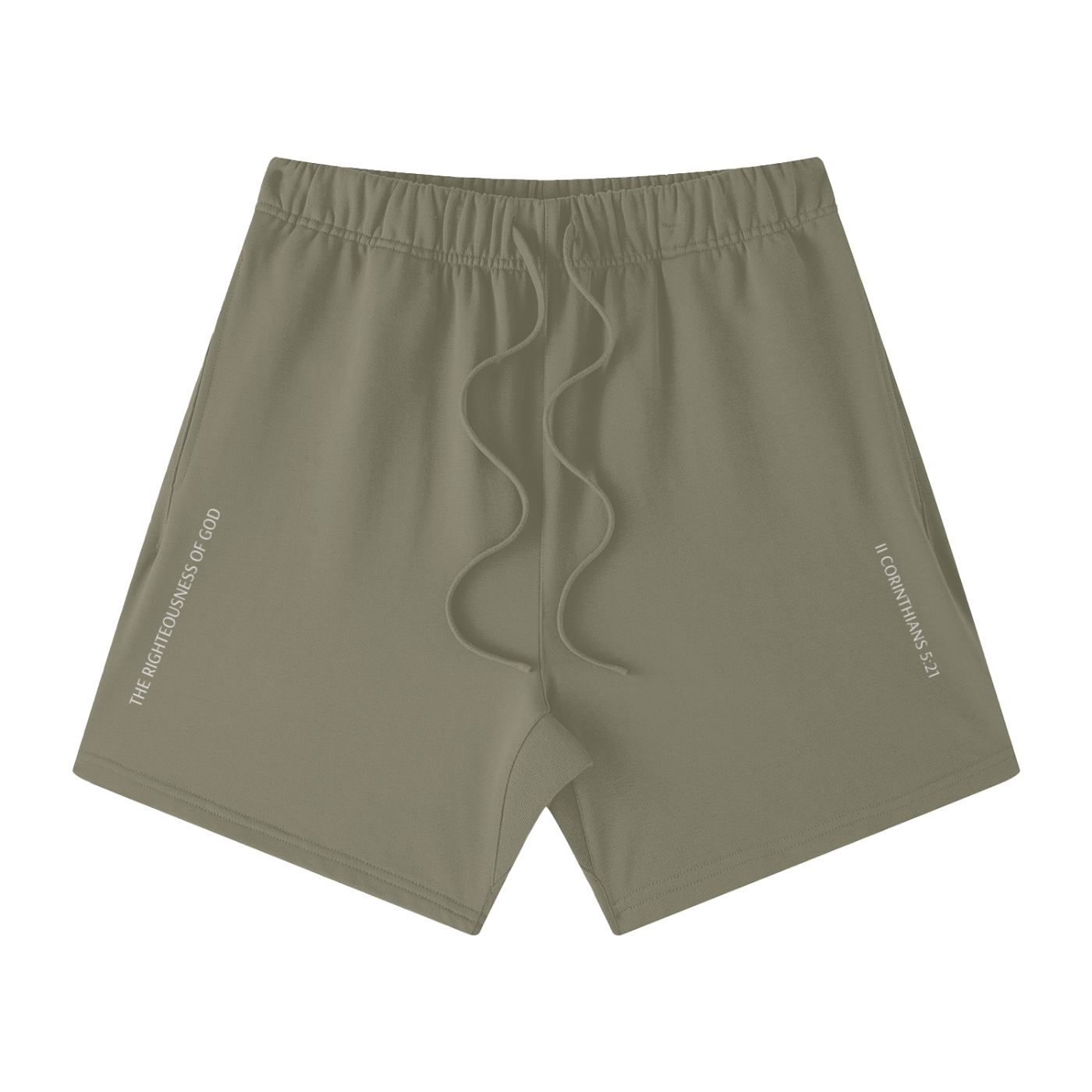 The Righteousness of God - Streetwear Unisex Heavyweight Earth Tone Loose Fit FOG 100% Cotton Shorts