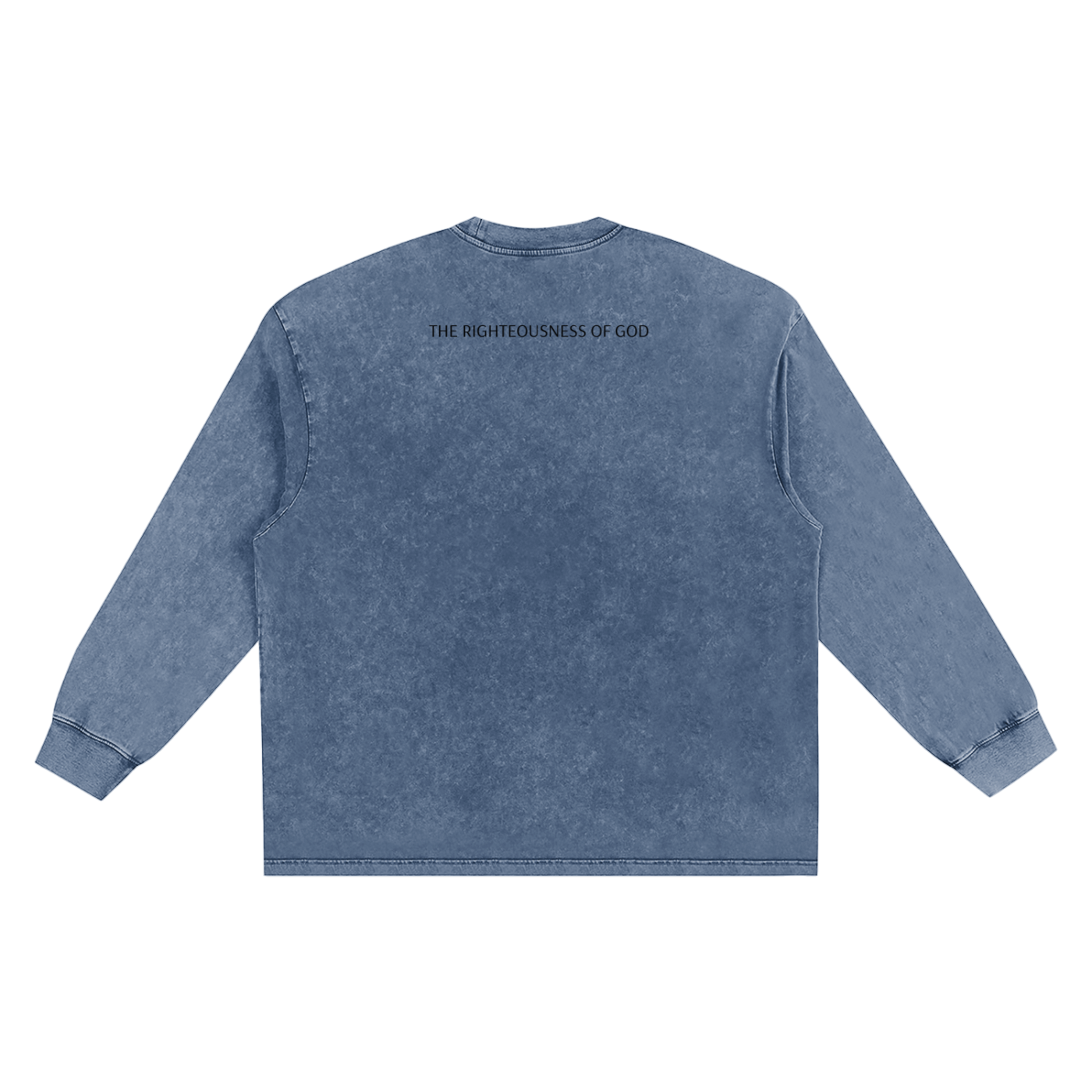 Only By The Blood - Snow Washed Oversize Long Sleeve T-shirt