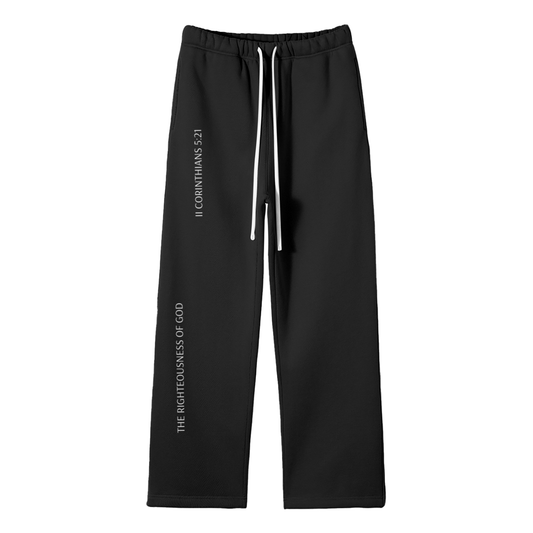 The Righteousness of God - Streetwear Unisex Solid Color Fleece Straight Leg Pants