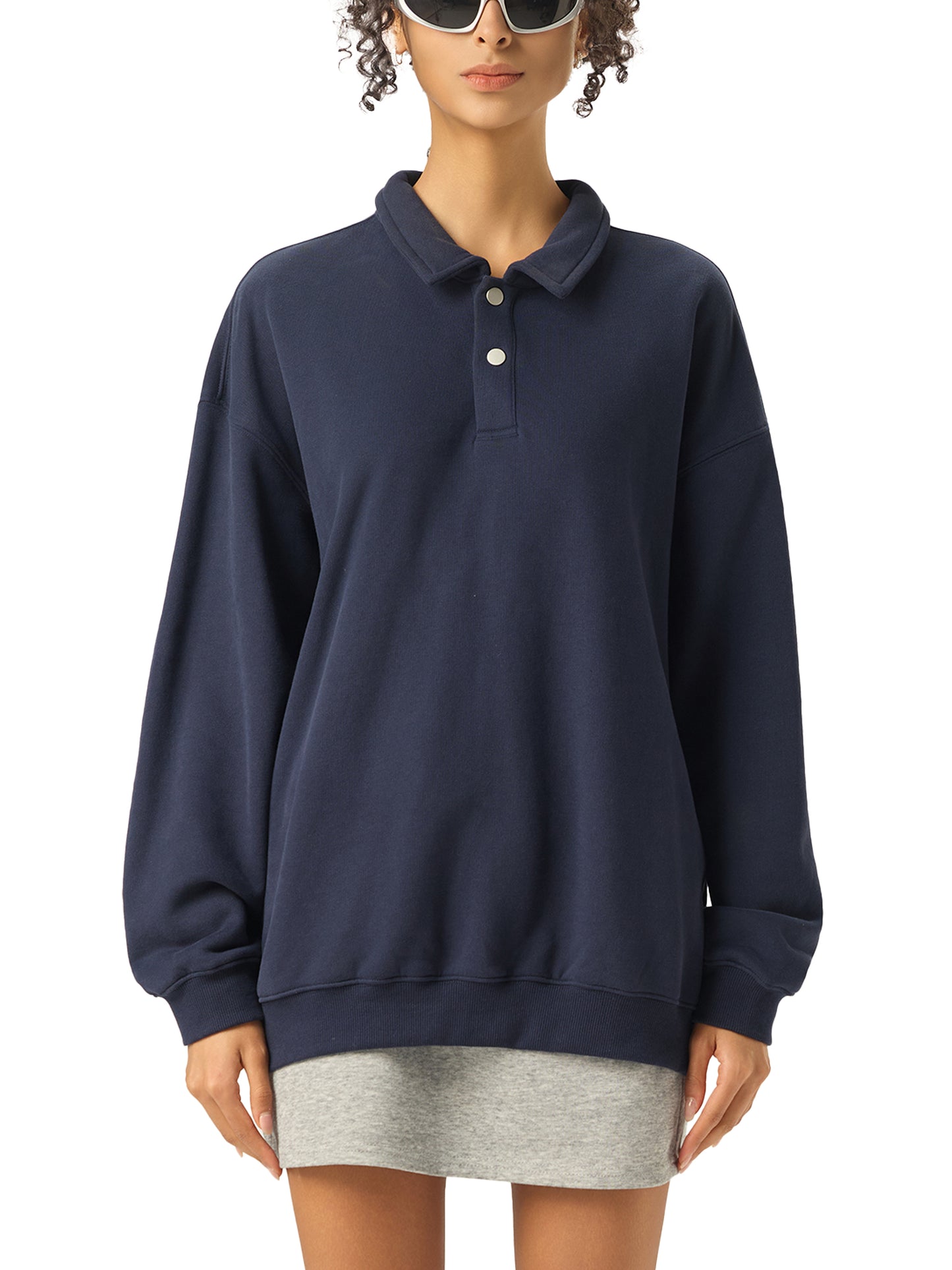 Fundamental - Heavyweight Polo-Collar Sweatshirt